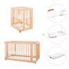 Wooden crib, cot and bed all-in-one (4in1) · Crea Tre Nomad C301-M5000