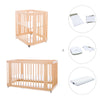 Berceau, lit bébé et lit d'enfant (4in1) en bois · Crea Tre Nomad C301-M5000