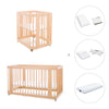 Wooden crib, cot and bed all-in-one (4in1) · Crea Tre Nomad C301-M5000