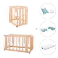 Berceau, lit bébé et lit d'enfant (4in1) en bois · Crea Tre Nomad C301-M5000