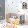 Cot-bed 70x140 cm (3in1) wooden/grey · Crea Plus Due C350-M5058