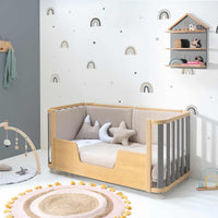 Cot-bed 70x140 cm (3in1) wooden/grey · Crea Plus Due C350-M5058