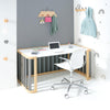 Lit bébé-Lit d'enfant 70x140 cm (3in1) bois/gris · Crea Plus Due C350-M5058