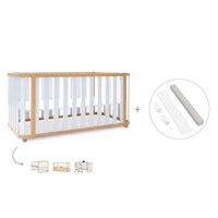 Babybett-Bett 70x140 cm (3in1) Holz/weiss · Crea Plus Due C350-M5011