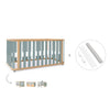 Lit bébé-Lit d'enfant 70x140 cm (3in1) bois/vert · Crea Plus Due C350-M5057