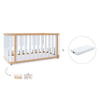 Babybett-Bett 70x140 cm (3in1) Holz/weiss · Crea Plus Due C350-M5011