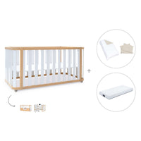 Babybett-Bett 70x140 cm (3in1) Holz/weiss · Crea Plus Due C350-M5011
