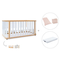 Babybett-Bett 70x140 cm (3in1) Holz/weiss · Crea Plus Due C350-M5011