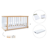Babybett-Bett 70x140 cm (3in1) Holz/weiss · Crea Plus Due C350-M5011