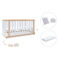 Babybett-Bett 70x140 cm (3in1) Holz/weiss · Crea Plus Due C350-M5011
