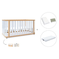 Babybett-Bett 70x140 cm (3in1) Holz/weiss · Crea Plus Due C350-M5011