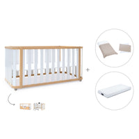 Babybett-Bett 70x140 cm (3in1) Holz/weiss · Crea Plus Due C350-M5011
