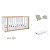 Babybett-Bett 70x140 cm (3in1) Holz/weiss · Crea Plus Due C350-M5011