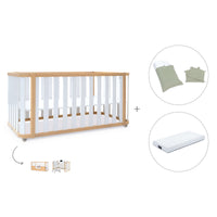 Babybett-Bett 70x140 cm (3in1) Holz/weiss · Crea Plus Due C350-M5011