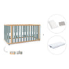 Lit bébé-Lit d'enfant 70x140 cm (3in1) bois/vert · Crea Plus Due C350-M5057