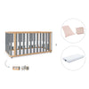 Lit bébé-Lit d'enfant 70x140 cm (3in1) bois/gris · Crea Plus Due C350-M5058