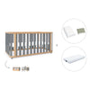 Lit bébé-Lit d'enfant 70x140 cm (3in1) bois/gris · Crea Plus Due C350-M5058