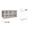 Lit bébé-Lit d'enfant 70x140 cm (3in1) bois/gris · Crea Plus Due C350-M5058