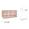 Lit bébé-Lit d'enfant 70x140 cm (3in1) bois/rose · Crea Plus Due C350-M5059