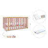 Lit bébé-Lit d'enfant 70x140 cm (3in1) bois/rose · Crea Plus Due C350-M5059