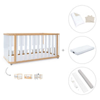 Babybett-Bett 70x140 cm (3in1) Holz/weiss · Crea Plus Due C350-M5011