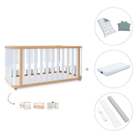 Babybett-Bett 70x140 cm (3in1) Holz/weiss · Crea Plus Due C350-M5011