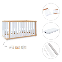 Babybett-Bett 70x140 cm (3in1) Holz/weiss · Crea Plus Due C350-M5011