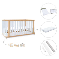 Babybett-Bett 70x140 cm (3in1) Holz/weiss · Crea Plus Due C350-M5011