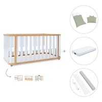 Babybett-Bett 70x140 cm (3in1) Holz/weiss · Crea Plus Due C350-M5011