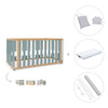 Lit bébé-Lit d'enfant 70x140 cm (3in1) bois/vert · Crea Plus Due C350-M5057