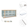 Lit bébé-Lit d'enfant 70x140 cm (3in1) bois/vert · Crea Plus Due C350-M5057