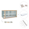 Lit bébé-Lit d'enfant 70x140 cm (3in1) bois/vert · Crea Plus Due C350-M5057