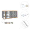 Lit bébé-Lit d'enfant 70x140 cm (3in1) bois/gris · Crea Plus Due C350-M5058