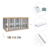 Lit bébé-Lit d'enfant 70x140 cm (3in1) bois/gris · Crea Plus Due C350-M5058
