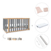 Lit bébé-Lit d'enfant 70x140 cm (3in1) bois/gris · Crea Plus Due C350-M5058