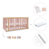 Lit bébé-Lit d'enfant 70x140 cm (3in1) bois/rose · Crea Plus Due C350-M5059