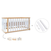 Cot-bed 70x140 cm (3in1) wooden/white · Crea Plus Due C350-M5011