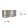 Lit bébé-Lit d'enfant 70x140 cm (3in1) bois/gris · Crea Plus Due C350-M5058