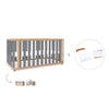 Lit bébé-Lit d'enfant 70x140 cm (3in1) bois/gris · Crea Plus Due C350-M5058