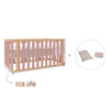 Cot-bed 70x140 cm (3in1) wooden/rose · Crea Plus Due C350-M5059