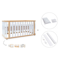 Cot-bed 70x140 cm (3in1) wooden/white · Crea Plus Due C350-M5011