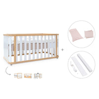 Cot-bed 70x140 cm (3in1) wooden/white · Crea Plus Due C350-M5011