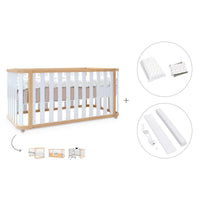 Lit bébé-Lit d'enfant 70x140 cm (3in1) bois/blanc · Crea Plus Due C350-M5011