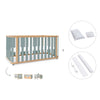 Cot-bed 70x140 cm (3in1) wooden/green · Crea Plus Due C350-M5057