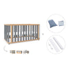 Cot-bed 70x140 cm (3in1) wooden/grey · Crea Plus Due C350-M5058