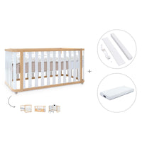 Lit bébé-Lit d'enfant 70x140 cm (3in1) bois/blanc · Crea Plus Due C350-M5011