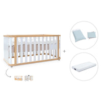 Cot-bed 70x140 cm (3in1) wooden/white · Crea Plus Due C350-M5011