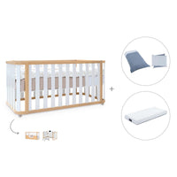 Cot-bed 70x140 cm (3in1) wooden/white · Crea Plus Due C350-M5011