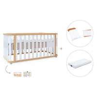 Cot-bed 70x140 cm (3in1) wooden/white · Crea Plus Due C350-M5011