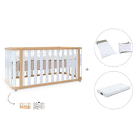 Cot-bed 70x140 cm (3in1) wooden/white · Crea Plus Due C350-M5011